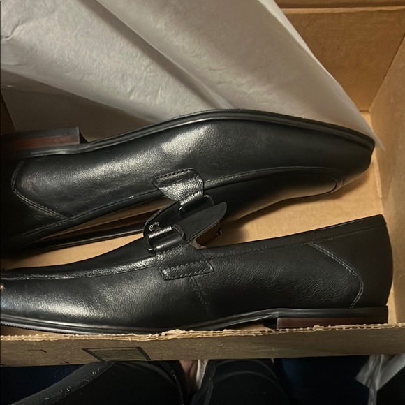 Steve Madden Black Leather Loafers with Metallic Accent main image 4
